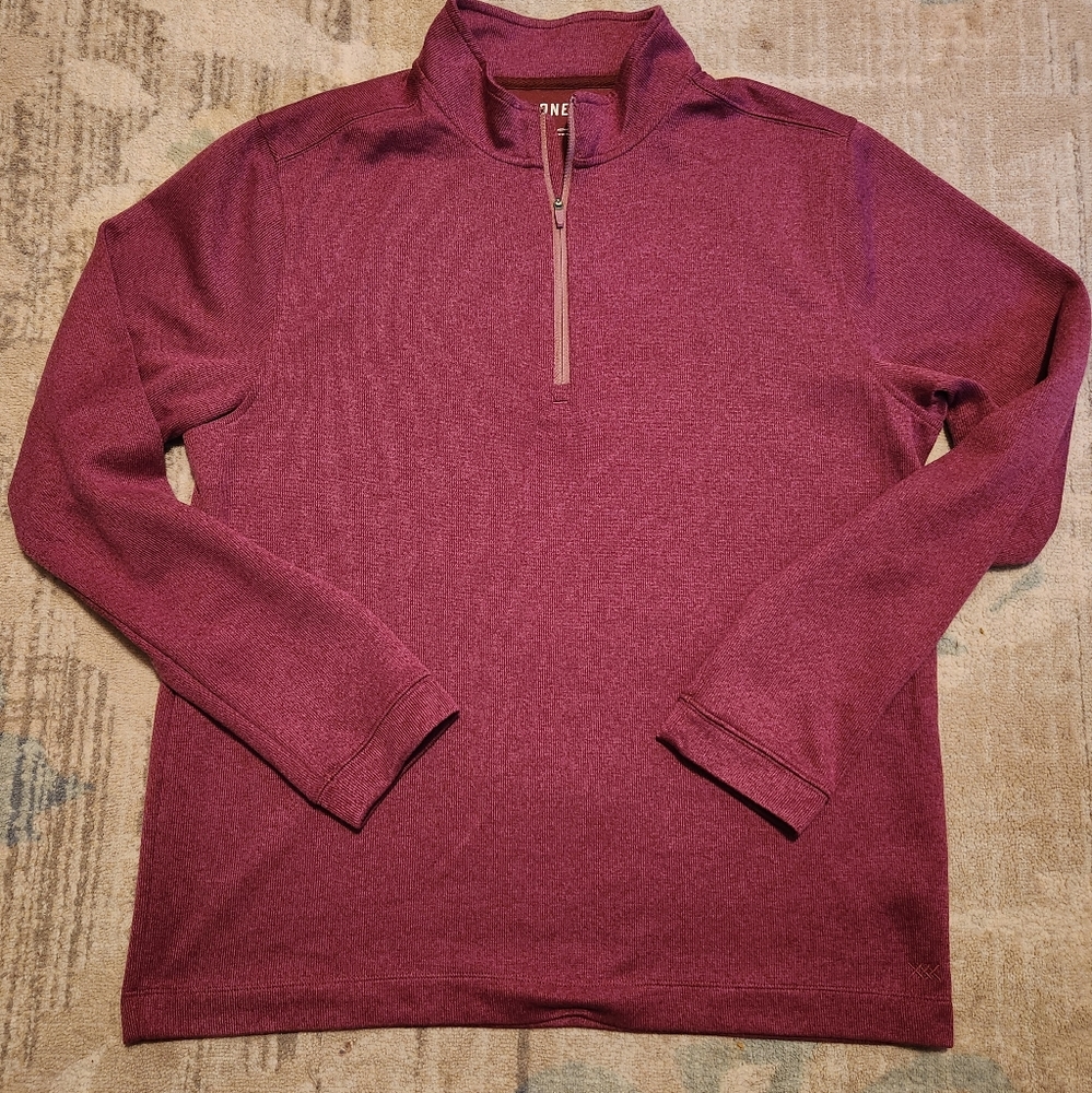 Men Rhone Commuter 1/4 Pullover. Maroon. Sz L. EUC
